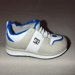 Collectible Miniature Mini DC Shoe Single Only Rare Good Shape Blue White Gray